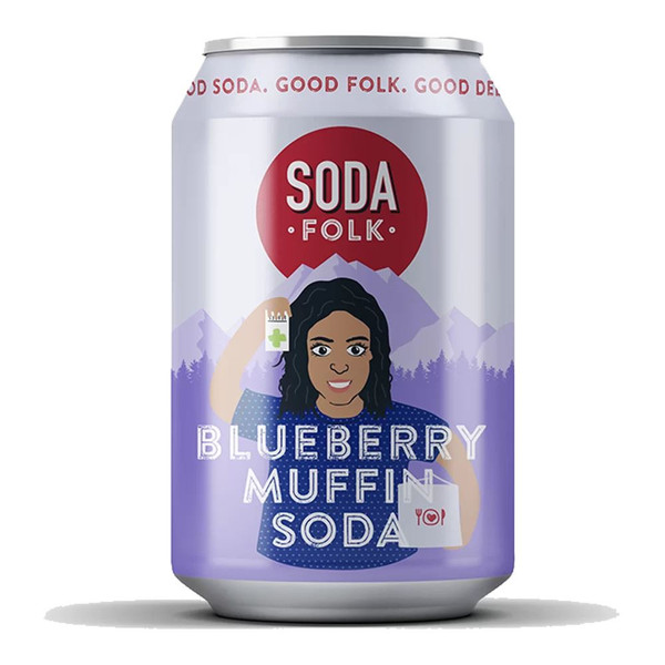 Soda Folk Blueberry Muffin Soda Cans 24x330ml