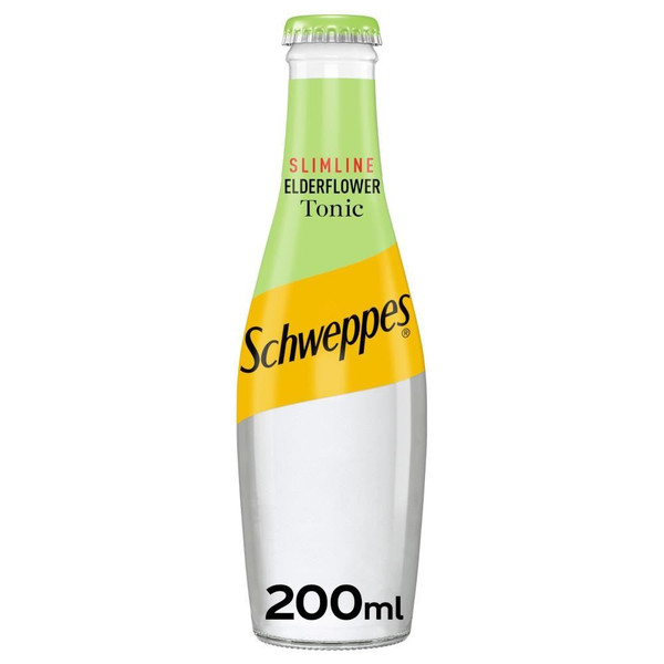 Schweppes Slimline Elderflower Tonic Water 24x200ml