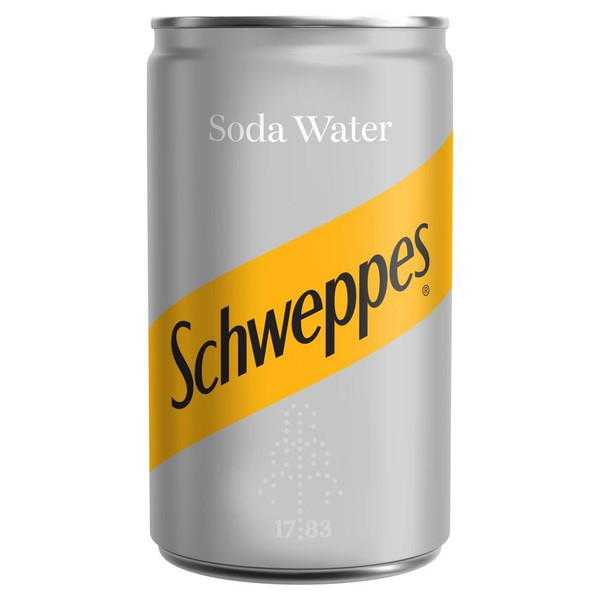 Schweppes Soda Water 24 x 150ml Cans
