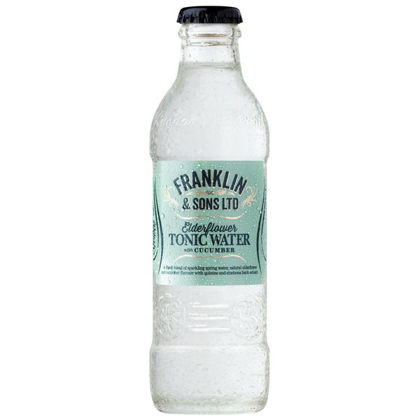 Franklin & Sons Elderflower Tonic Water With Cucumber 24 x 200ml