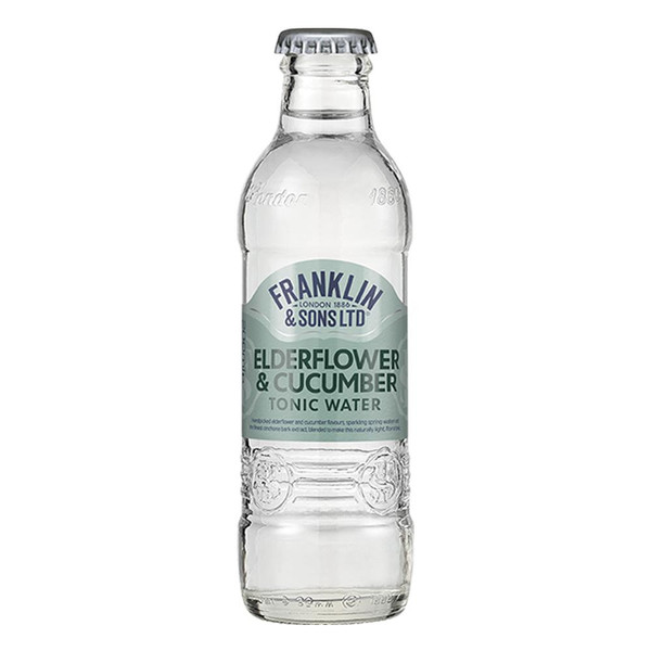 Franklin & Sons Elderflower Tonic Water With Cucumber 24 x 200ml
