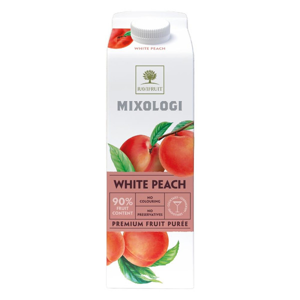 Mixologi White Peach Puree 4 x 1ltr