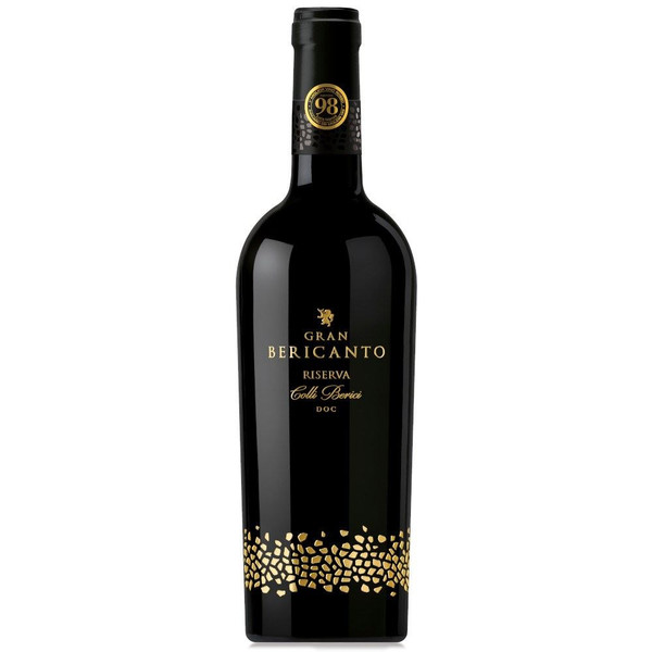 A glass 75cl bottle with black label of Bericanto Gran Bericanto Riserva 75cl red wine