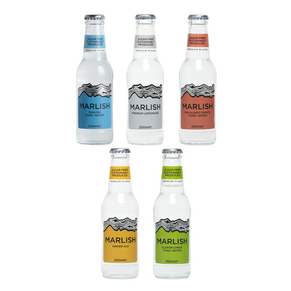 Marlish Assorted Mixers 24 x 200ml Glass Bottles Marlish Assorted Mixers 24 x 200ml Glass Bottles