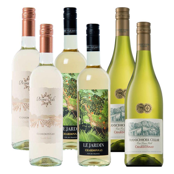 Mixed Chardonnay Wine Case 6 x 75cl