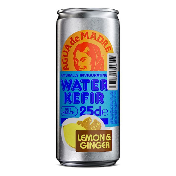 Agua de Madre Lemon Ginger Water Kefir 12 x 250ml Can Agua de Madre Lemon Ginger Water Kefir 12 x 250ml Can