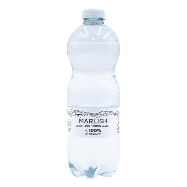Marlish Sparkling Water 24 x 500ml 100% Recycled PET