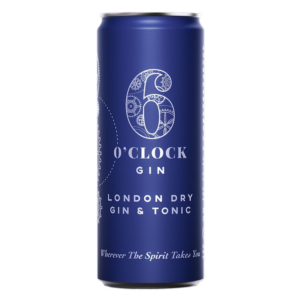 6 O'clock London Dry Gin & Tonic 12 x 250ml Can 6 O'clock London Dry Gin & Tonic 12 x 250ml Can
