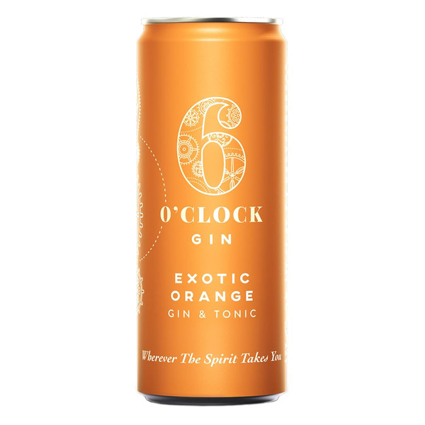 6 O'clock Exotic Orange Gin & Tonic 12 x 250ml Can 6 O'clock Exotic Orange Gin & Tonic 12 x 250ml Can