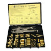Western Enterprises CK6 Hose Repair Kit, B-Size Fittings, 3/16 in Hose ID, Hand-Grip 3-Hole Jaw Crimp Tool