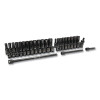 GEARWRENCH 86533 Impact Socket Set, 3/8 in Dr, 6-point, SAE/Metric, 5/16 in to 21 mm, 49-Pc Deep/Standard Lengths, Incl Univ Jt/Blow Mold Case