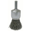 Weiler 36247 Vortec Pro Stem Mtd Crimped Wire End Brushes, Carbon, 3/4 in Dia, .0104 Wire