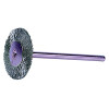Weiler 26012 Model MW-16 Miniature Stem Mounted Wheel Brush 1 In Dia 0.003 In Steel 1/8 In Stem 37000 RPM