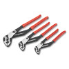 Crescent RTZ2SET3 Z2 K9 Straight Jaw Dipped Handle Tongue and Groove Plier Set, 3 Pc, 8 in, 10 in, 12 in