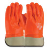 PIP 58-7305 ProCoat Premium PVC Dipped Gloves with Smooth Finish, Insulated/Waterproof, Mens Size, Hi-Vis Orange/Tan