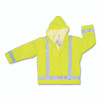 MCR Safety 500RJHX2 500RJH Luminator Series Rain Jacket, 0.16 mm, PU/Poly, Fluorescent Lime, 2X-Large