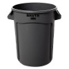 Rubbermaid Commercial FG263200GRAY BRUTE Round Container without Lid, 32 gal, Heavy-Duty Plastic, Gray