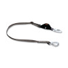 MSA 10193560 V-SERIES Tie-Back Shock Absorbing Safety Lanyard, 6 ft, Single, FP5K Carabiner/Small Tie-Back Snaphook, Web, Adj, 310 lb