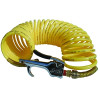 Coilhose Pneumatics 600N12A Safety Blow Gun & Nylon Recoil Assembly, 600-S, 1/4 in x 12 ft, Yellow