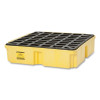 Eagle 1633D Modular Spill Containment Platform 1 Drum HDPE 2000 Lb 15 Gallon Yellow Black with Drain