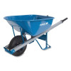 Jackson Professional Tools M6SFFKB Contractor's Steel Wheelbarrow 6 Cu Ft Knobby Flat-Free Tire Blue Single