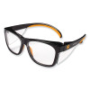 KleenGuard 49312 Maverick Safety Glasses, Clear Polycarbonate Anti-Glare Lens, Black/Orange Frame