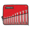Proto JSCV-11SB Reversible Combination Ratcheting Wrench Set, 11-Pc, Spline, Full Polish, 1/4 in to 3/4 in