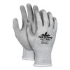 MCR Safety 92743PUM Cut Pro 13ga Silver Gray HPPE Synthetic Shell PU Palm Coated Glove Medium