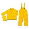 MCR Safety FR2003X3 Classic Series Limited Flammability 3-Pc Rain Suit, Jacket/Hood/Pants, 0.35 mm, PVC/Polyester, Yellow, 3X-Large
