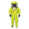 DuPont Tychem TK554TLYLG000100 Tychem TK Encapsulated Level A Suit Front Entry, Green/Lime Yellow, Large