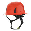 HexArmor 16-31005 Ceros XT400E Class E Full Brim Helmet, Six-Point AirBridge Suspension System, Orange, Vented
