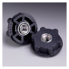 3M 7000120408 Disc Pad Hubs, 2 1/2 in Dia, Hard, Black
