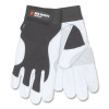 MCR Safety 906DPXL Leather Palm Mechanics Gloves, Goatskin, Cowhide Palm, X-Large, White/Black