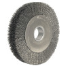 Weiler 03200 Wide-Face Crimped Wire Wheel, 10 in Dia. x 1 5/8 in W, 0.014 in Steel, 4,000 rpm