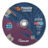 Weiler 58333 Tiger Grinding Wheel, 9 in dia x 1/4 in Thick x 7/8 in Arbor, 24 Grit, Ceramic Alumina, Type 27, 10 EA/BX