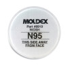 Moldex 8910 8000 Series Particulate Filter, Non-Oil Based Particulates, N95, White