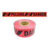 Presco SBR35XR174 Reinforced Barricade Tape Danger Peligro 3 In x 500 Ft Red