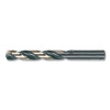 Cle-Line C18008 1878 Heavy-Duty Black and Gold with Flats Jobber-Length Drill Bit, 3/16 in, 2-5/16 in Flute L, Black/Gold