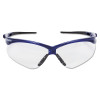 KleenGuard 47384 V30 Nemesis Safety Glasses, Clear, Polycarbonate Lens, Anti-Fog, Metallic Blue Frame/Black Temples, Nylon
