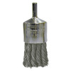 Weiler 10392 Nickel Plated End Brush, Stainless Steel, 1-1/8 in x 0.014 in, 22,000 rpm