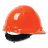 Dynamic 280-HP241RV-03 Whistler Cap Style Hard Hat with HDPE Shell, 4-Point Textile Suspension, Orange, Wheel Ratchet Adjustment, Vented