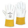 Tillman 30XL TIG Welding Gloves, 30, Top Gr Pigskin Palm/BOH/Split Cowhide Cuff, XL, Pearl/Bourbon Brn, 4 in L Straight Cuff