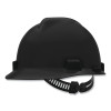 MSA 475235 V-Gard Protective Cap-Style Hard Hat, Slotted, Staz-On Suspension, Standard Size, Black