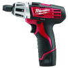 Milwaukee Tool 240122 M12 1/4 IN Hex Cordless Screwdriver Kit, 0 RPM to 500 RPM, Includes 2-M12 REDLITHIUM CP1.5 Ah Batteries