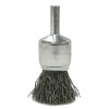 Weiler 10007 Crimped Wire Solid End Brushes, Steel, 22,000 rpm, 3/4" x 0.014"