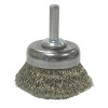 Weiler 14303 Model UC-14 Stem Mounted Crimped Wire Cup Brush 1-3/4 In x 0.006 In Stainless Steel