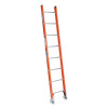 Werner D6208-1 Fiberglass D-Rung Straight Ladder, D6208-1, Type IA, 8 ft L, 11 ft Reach, 19 in W, 300 lb Load Capacity, Orange