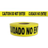 Presco SB3102Y9 Barricade Tape, 3 in x 1000 ft, 2 mil, Yellow, CAUTION DO NOT ENTER