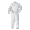 KleenGuard 67311 KGA20 Lightweight Coverall, Zip Front, Elastic Wrists, Open Ankle, White, X-Large