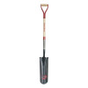 RAZOR-BACK 2597400 Drain Spade, 5.75 in W x 16 in L, Round Pointed, 23.5 in Straight Hardwood Handle, D-Grip